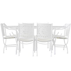 Arthur Umanoff for Shaver Howard Sun Patio Set with Table and Six Chairs