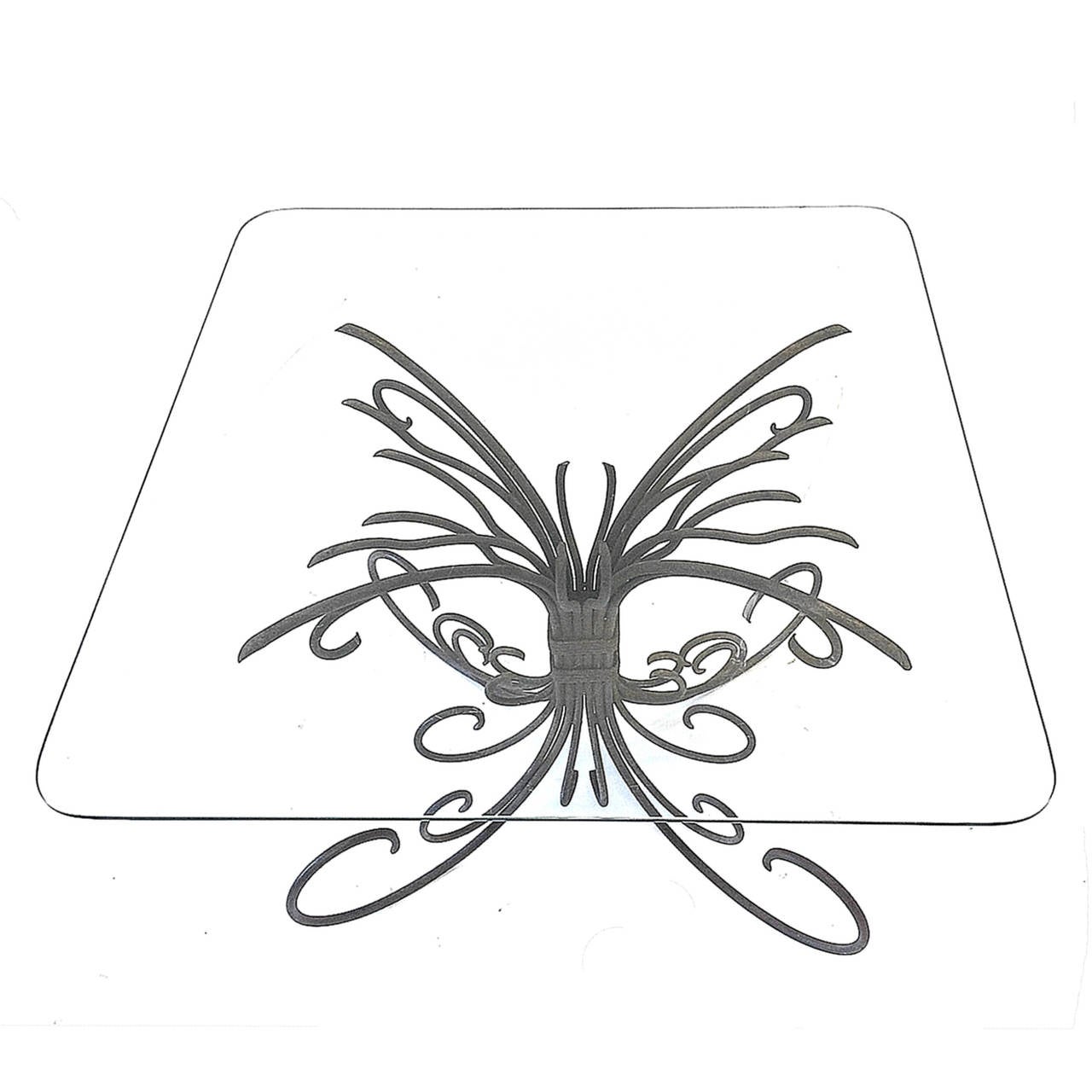 wrought iron glass table and chairs