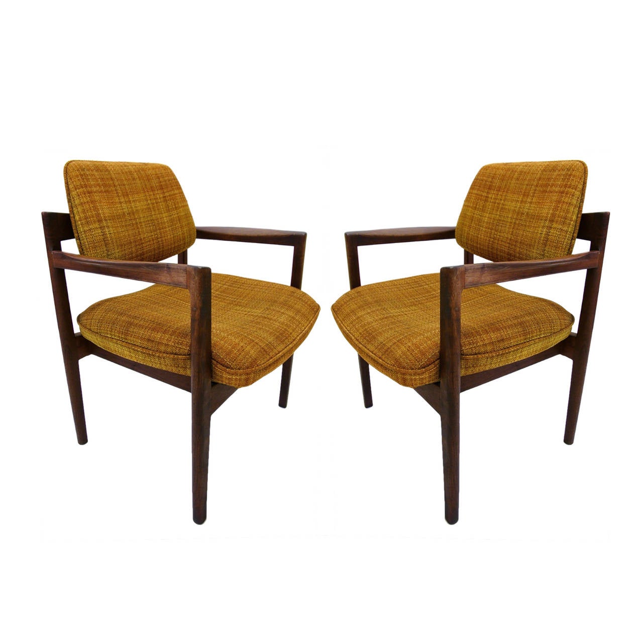 Danish Pair of Teak Jens Risom Chairs