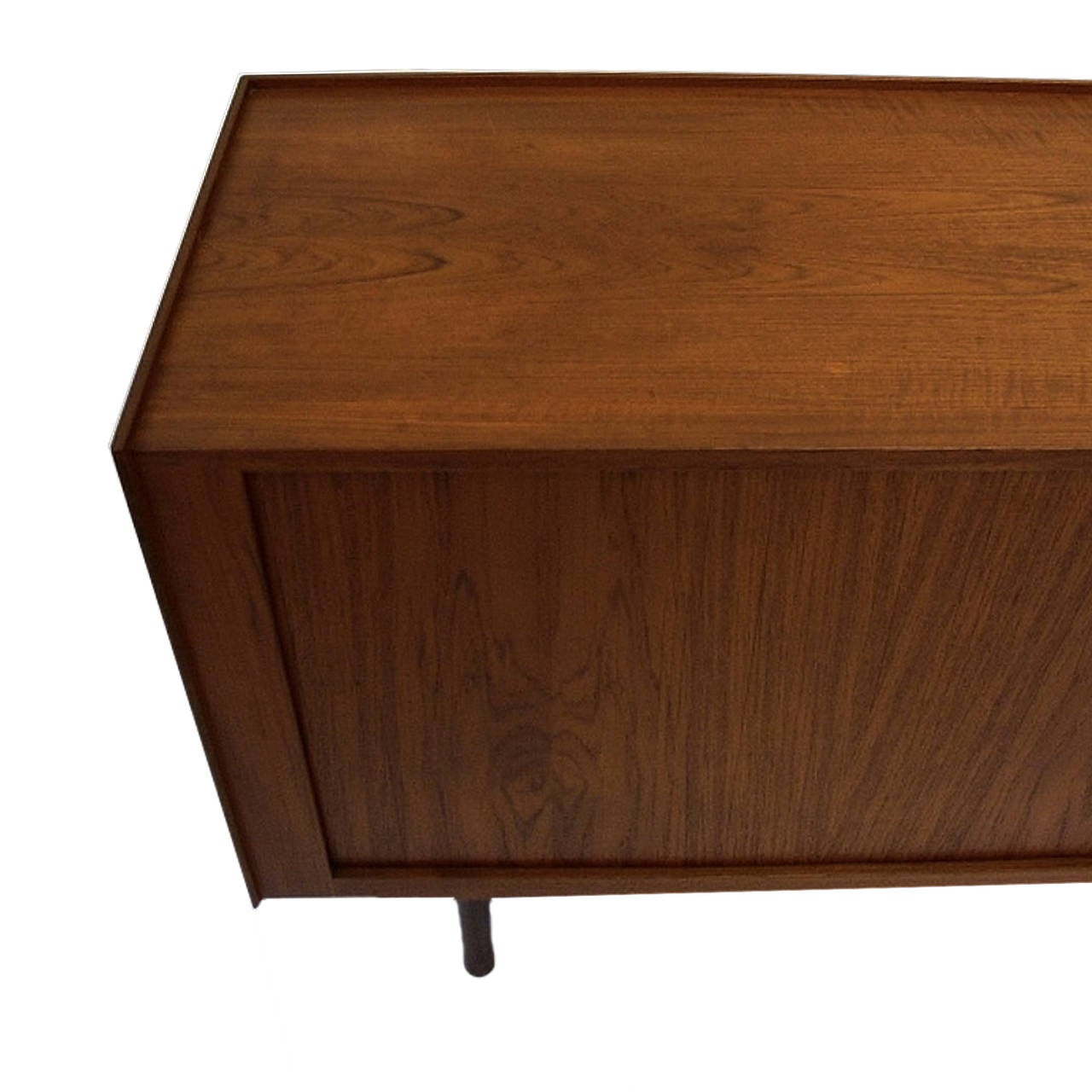 Long & Stunning Danish Modern Poul Hundevad Tambour Door Credenza in Teak 3