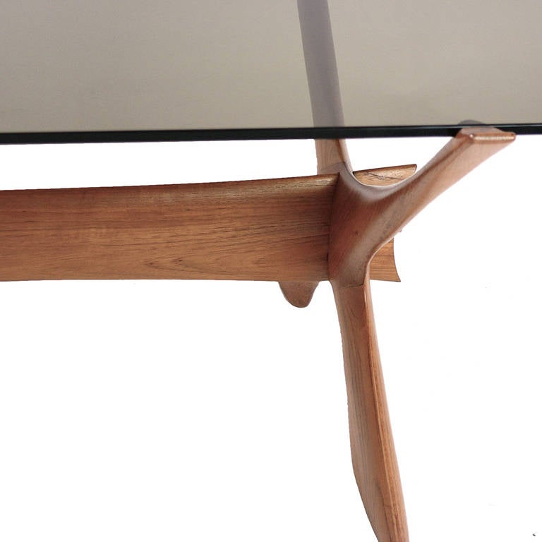 Sculptural Teak Coffee Table by Fredrik Schriever-Abeln In Excellent Condition In Hudson, NY