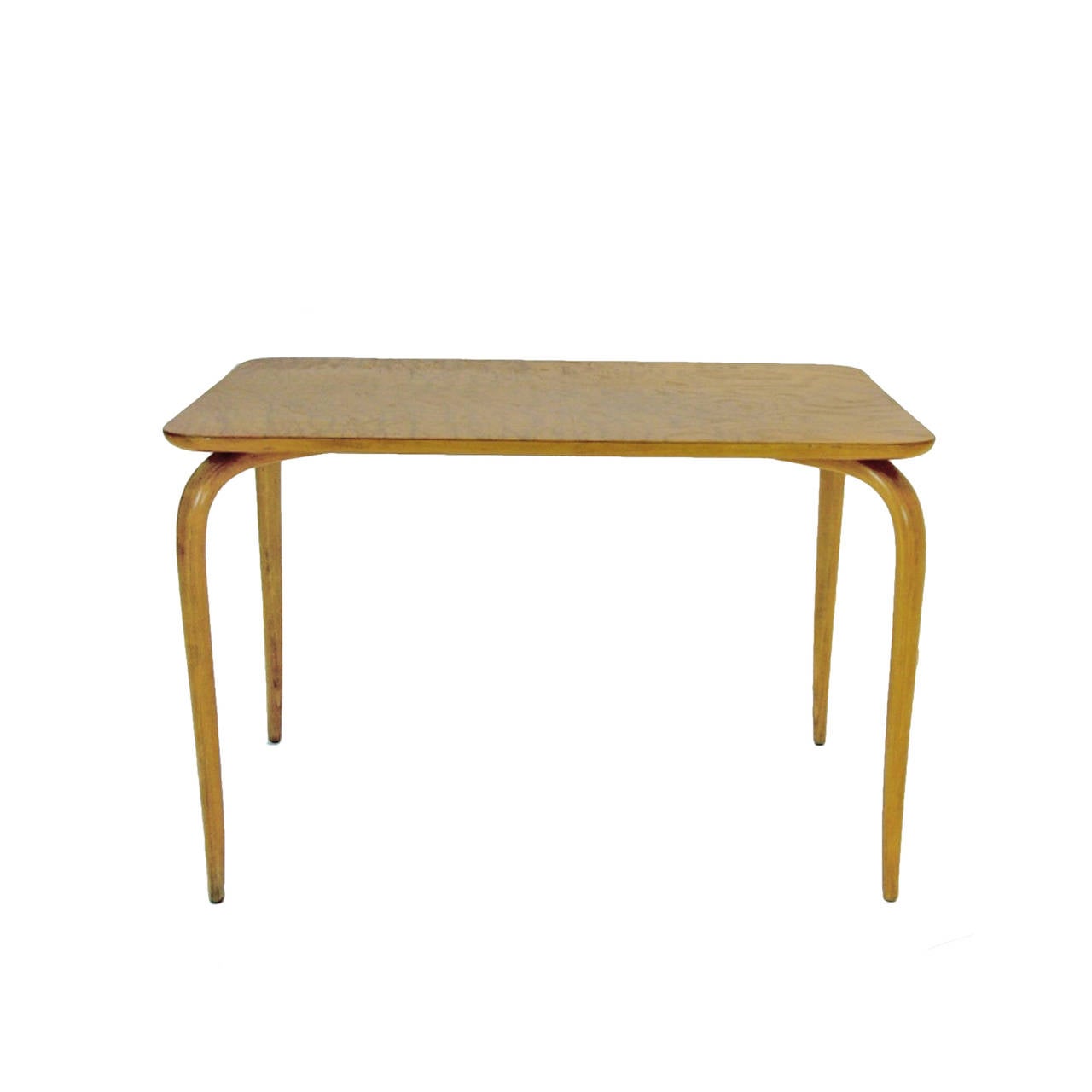Lovely sculptural birch table with a stunning burled birch top.
