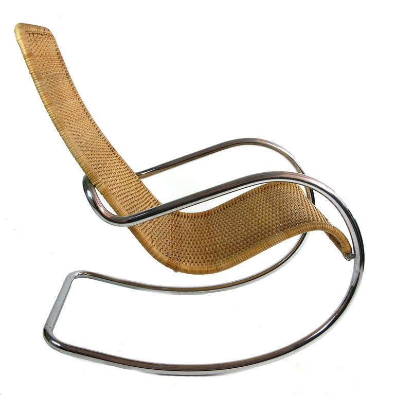 Italian Rocker in the manner of Mies van der Rohe In Excellent Condition In Hudson, NY