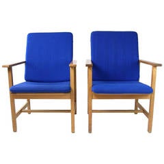 Pair of Børge Mogensen Armchairs by Fredericia