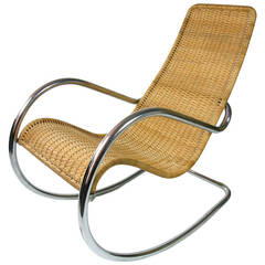 Vintage Italian Rocker in the manner of Mies van der Rohe