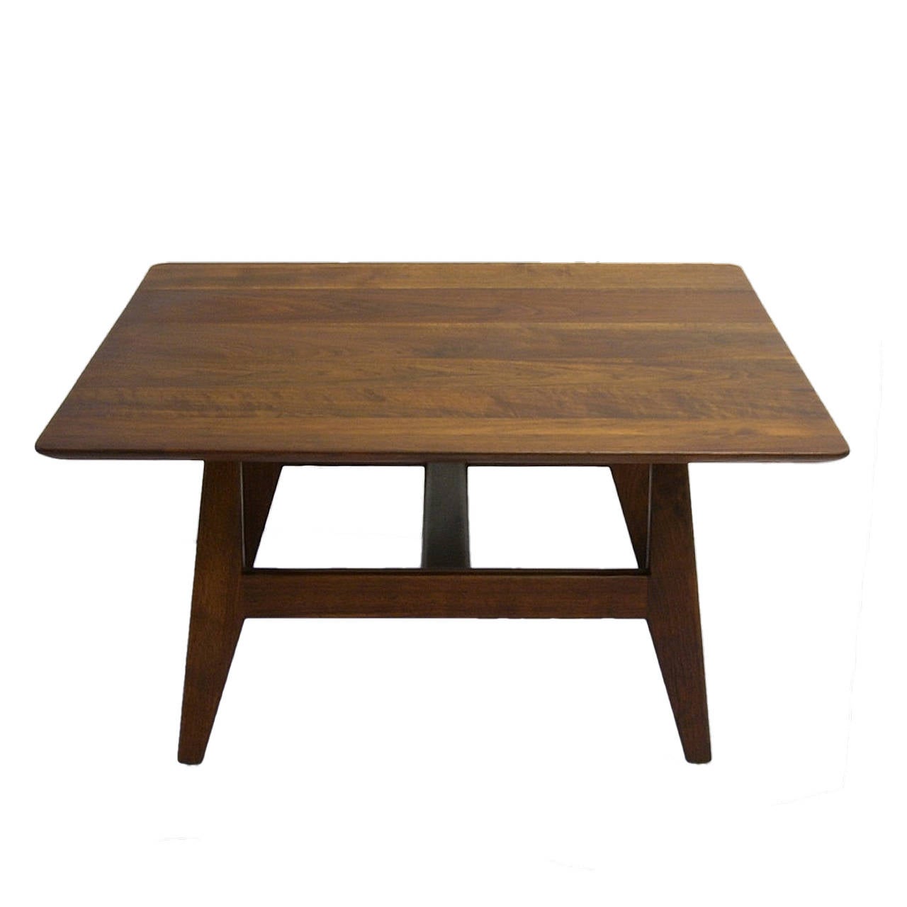 Jens Risom Walnut Coffee Table In Excellent Condition In Hudson, NY