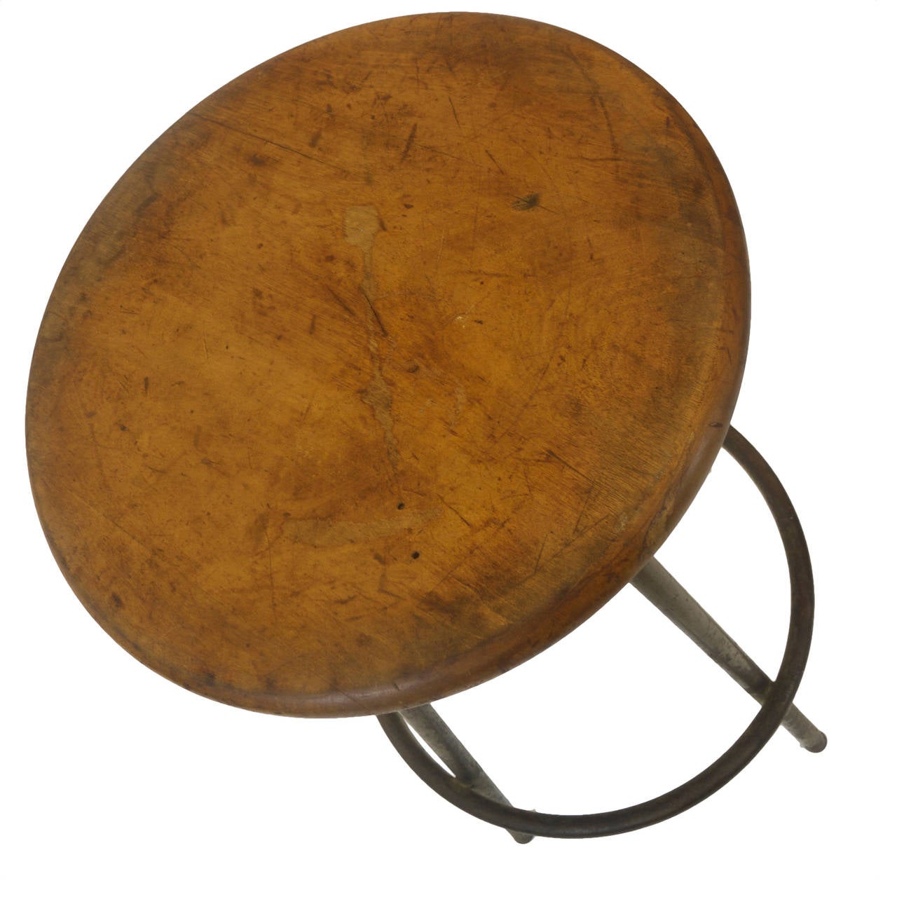 Unknown Industrial Adjustable Height Architects Stool
