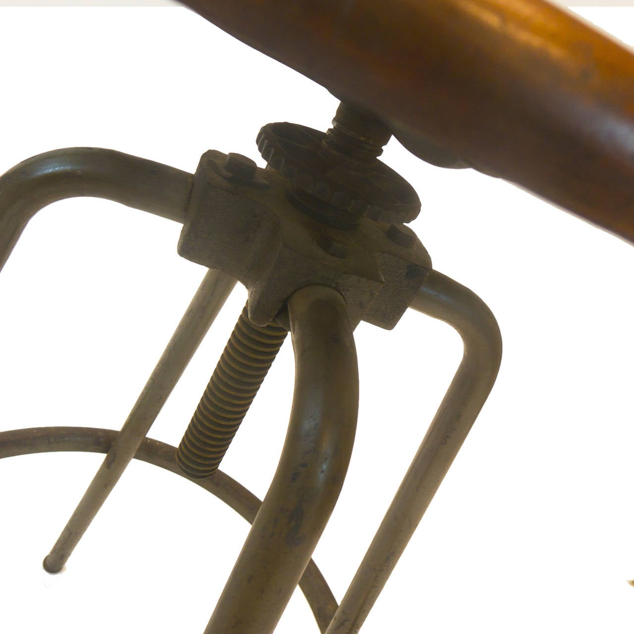 Maple Industrial Adjustable Height Architects Stool