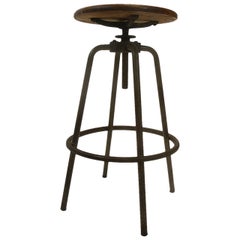 Industrial Adjustable Height Architects Stool