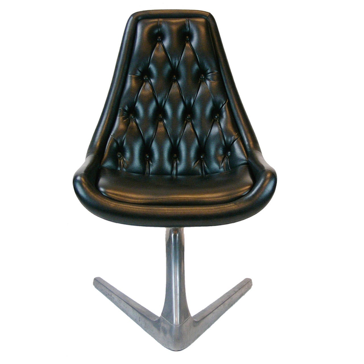 A sleek 'Star Trek'' Sculpta chair that works well on it's own or could be used to expand a set of dining chairs.