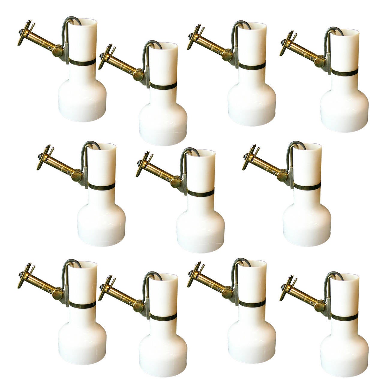 Lightolier White Glass With Brass Trim Sconce Track Lighting At 1stdibs Lightolier White Glass With Brass Trim Sconce Track Lighting For