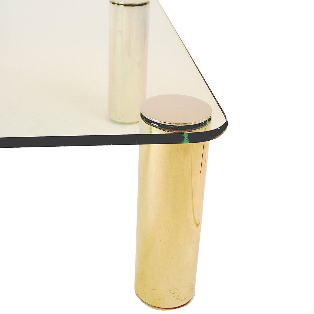 Mid-Century Modern Pace Collection Brass and Glass Coffee Table