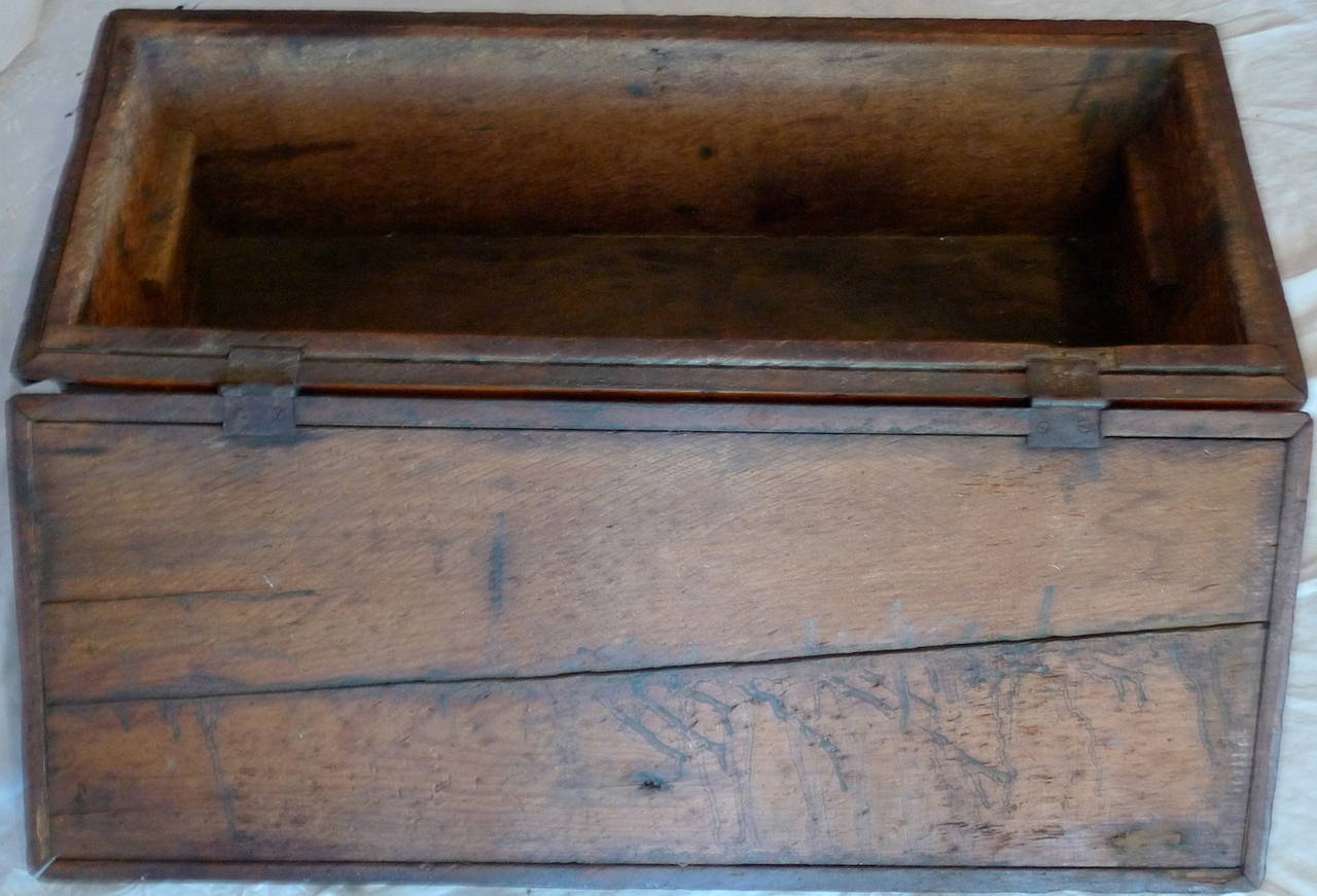 English 19th Century Fruit-Wood Storage Trunk 2