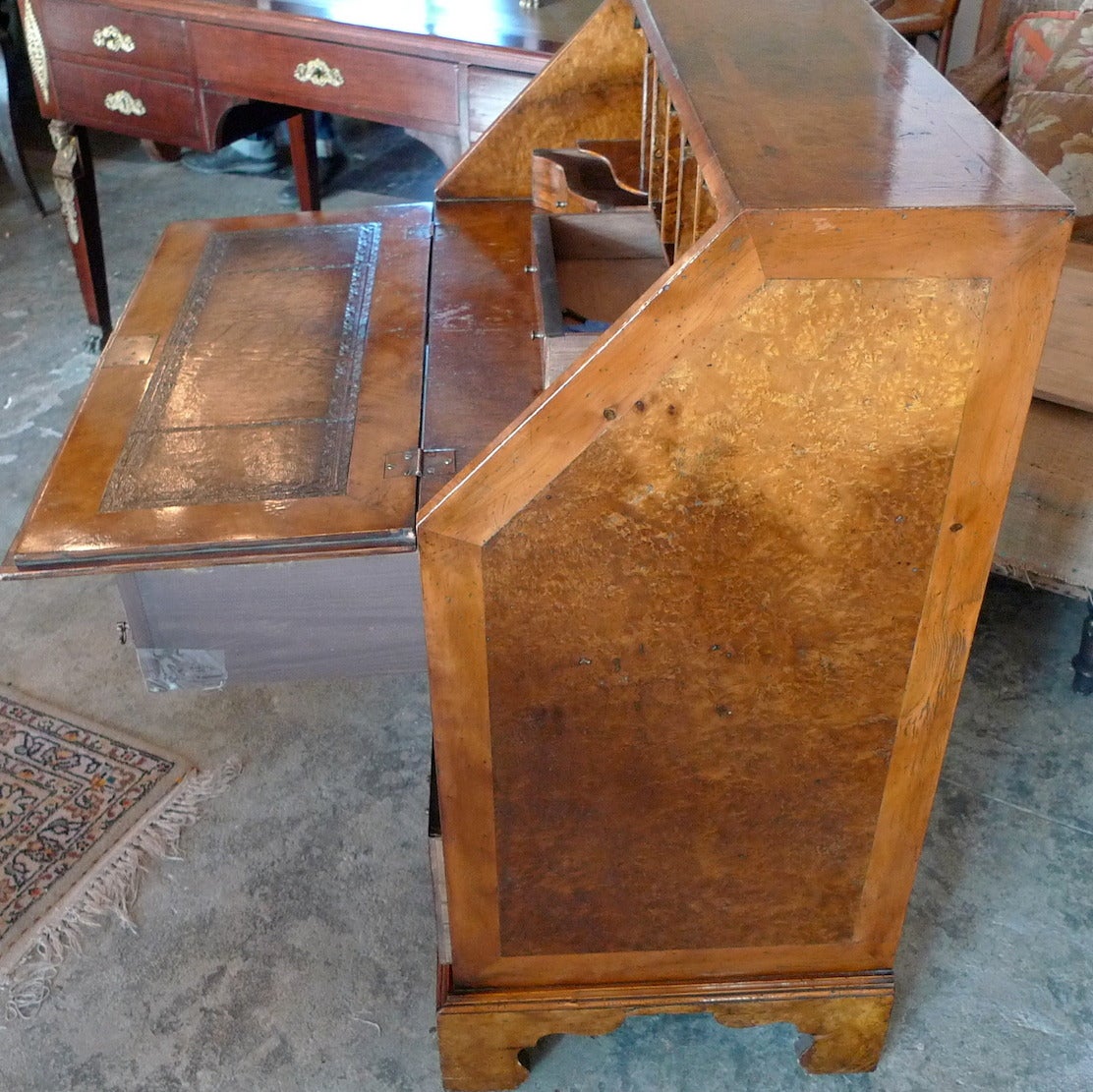 Stained English 19th Century Secretaires Desk