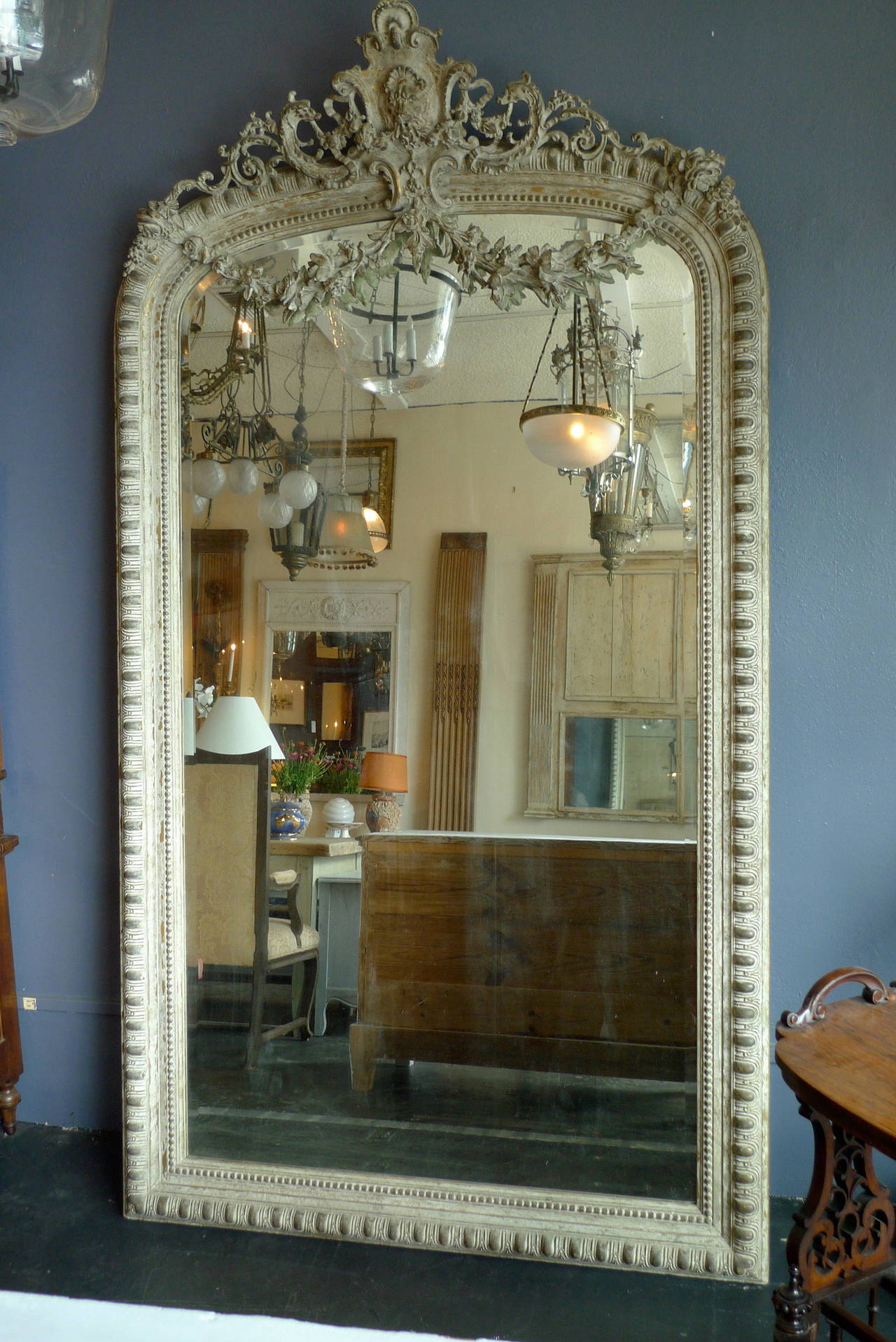 French 19th Century Napoleon Iii Full Length Mirror
