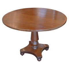 French 19th Century Round Pedestal Table