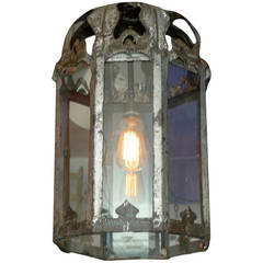 French 19th Century Iron and Glass Eight-Sided Lantern 10