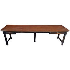 Antique French 19th Century Pine Dining Table