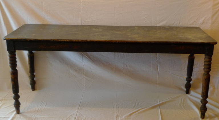 French 19th Century Zinc Top Farm Table