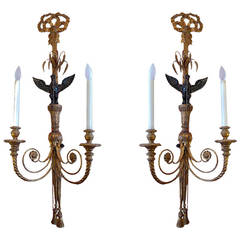Pair of French Empire 19th Century Sconces