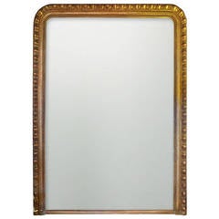 French 19th Century Louis Philippe Large Gilded Ornate Framed Mirror