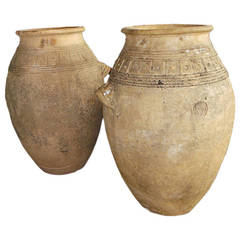 Two French 19th Century BIOT Stamped Terracotta Urns 4