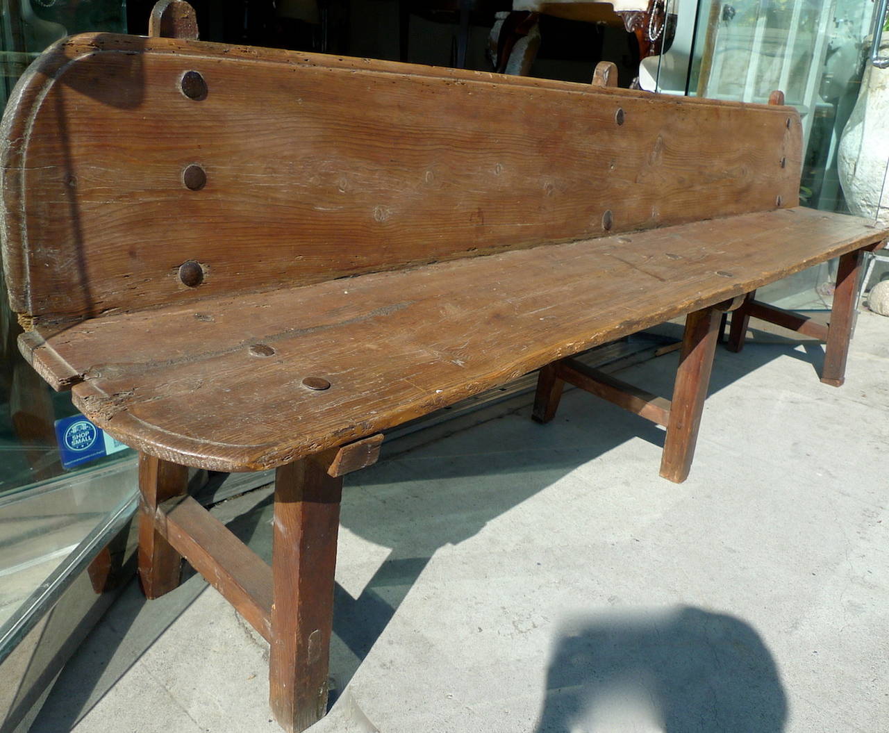 French xix wood bench. 2