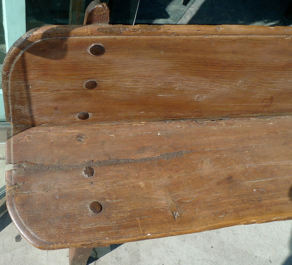 French xix wood bench. 3