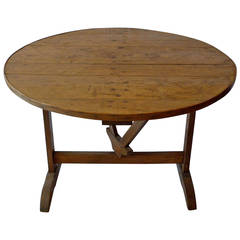 French xix round wine tasting table