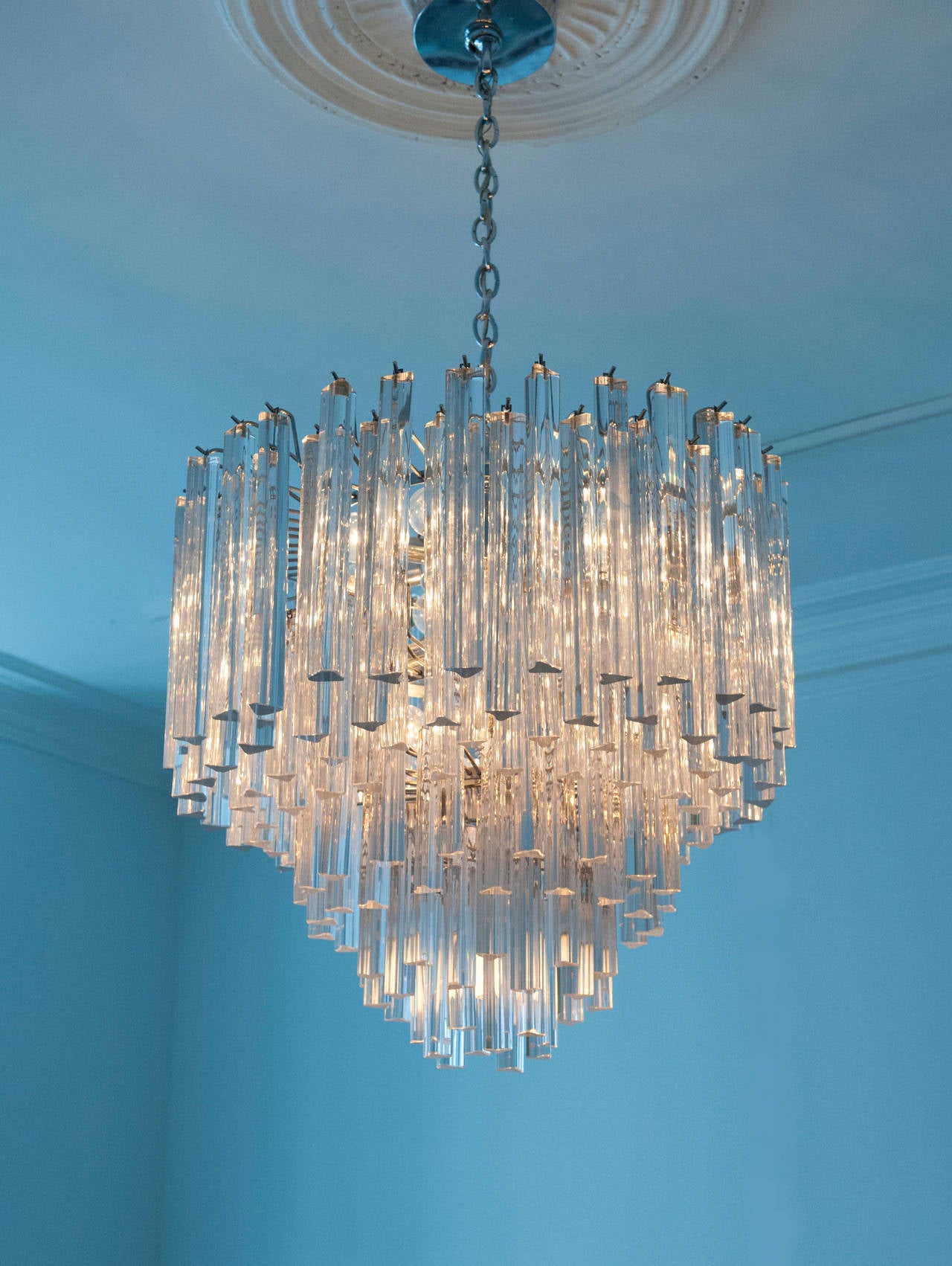 Modern Italian Crystal Venini Chandelier by Camer 2