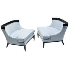 Paire de chaises longues sophistiquées Tomlinson