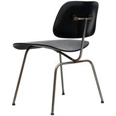 Early Eames Black DCM Chair 1952