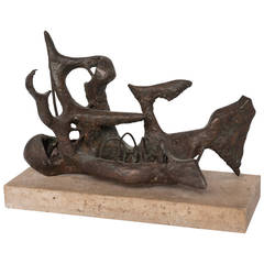 Abstract Modern Bronze Organic Sculpture
