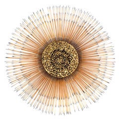 Dynamic Copper Sunburst Sculpture by William Friedle 1960s