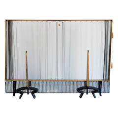 Vintage Fireplace Screen and Andirons by Donald Deskey for Bennett