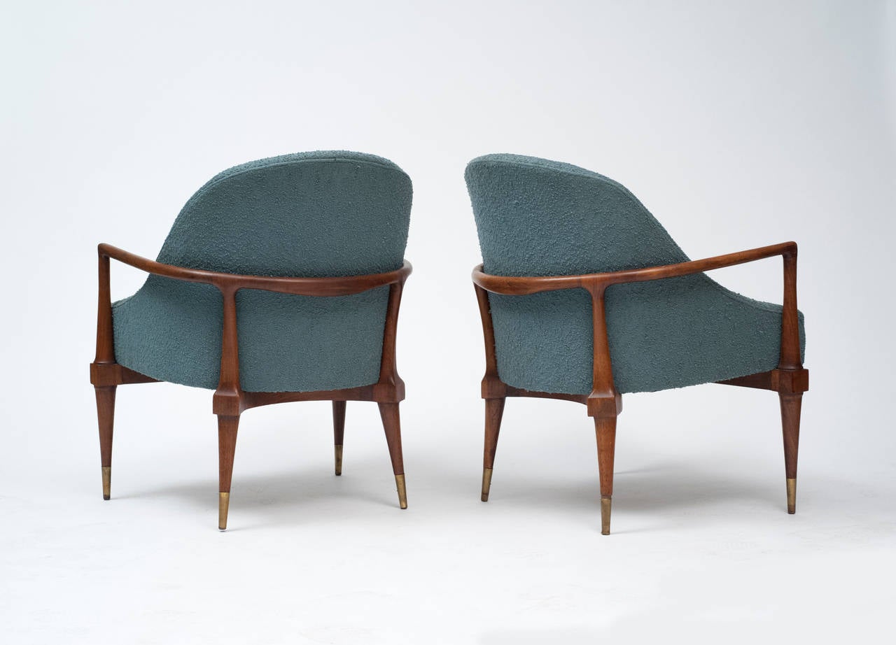 Upholstery Classic Mid-Century Modern Lounge Chairs