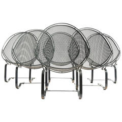 Salterini High Back Cantilevered Spring Base Lounge Chairs 5