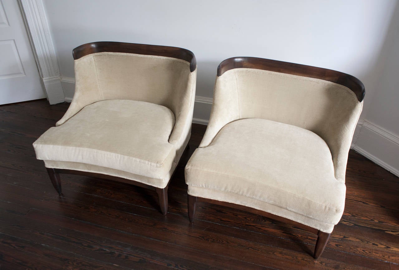 American Pair of Tomlinson Sophisticate Lounge Chairs