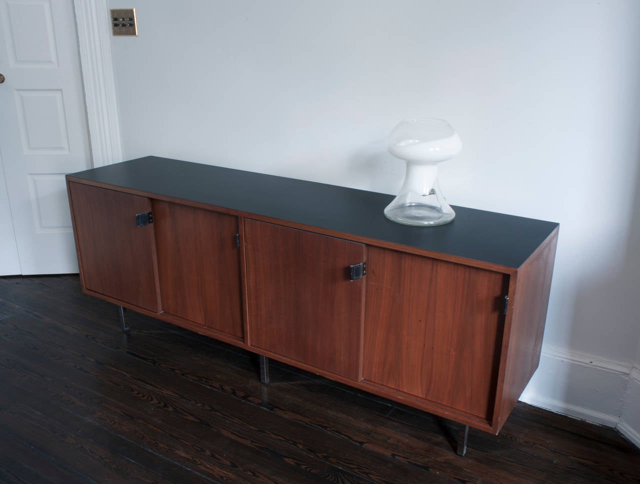 American Florence Knoll Credenza Walnut Sideboard