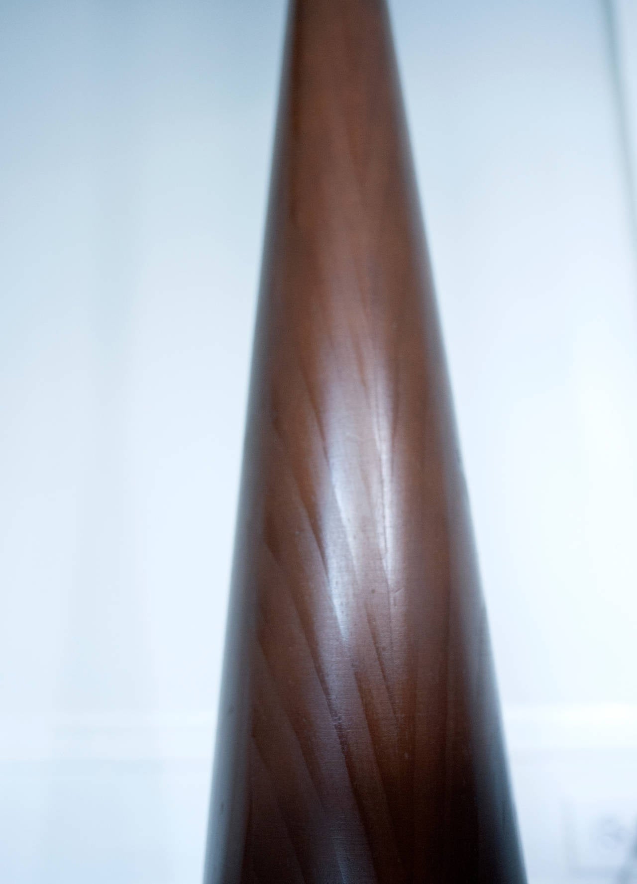 Tall Danish Modern Teak Floor Lamp with Original Silk Shade 1960s 1