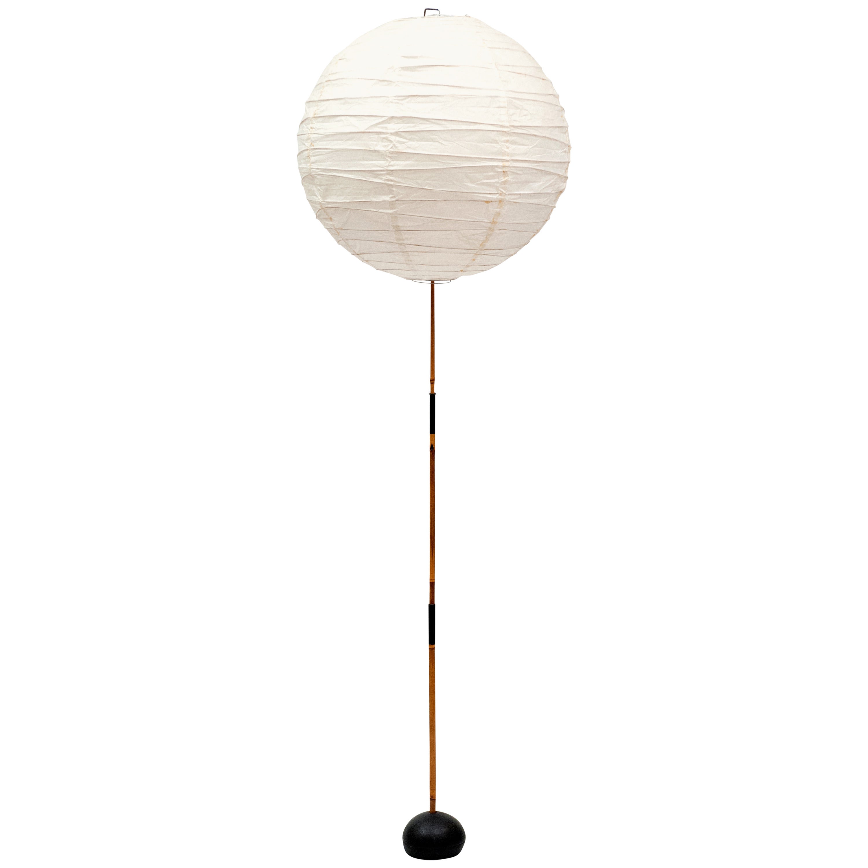 Isamu Noguchi Bamboo and Paper Lantern Floor Lamp, 1950s at 1stDibs