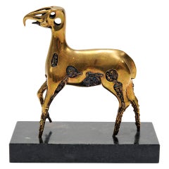 Hydraulic Horse Brass Sculpture by Bjorn Weckstrom