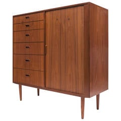 Danish Modern Falster Tall Chest of Drawers Cabinet