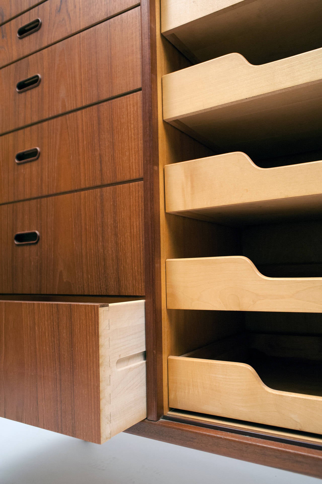 Birch Danish Modern Falster Tall Chest of Drawers Cabinet