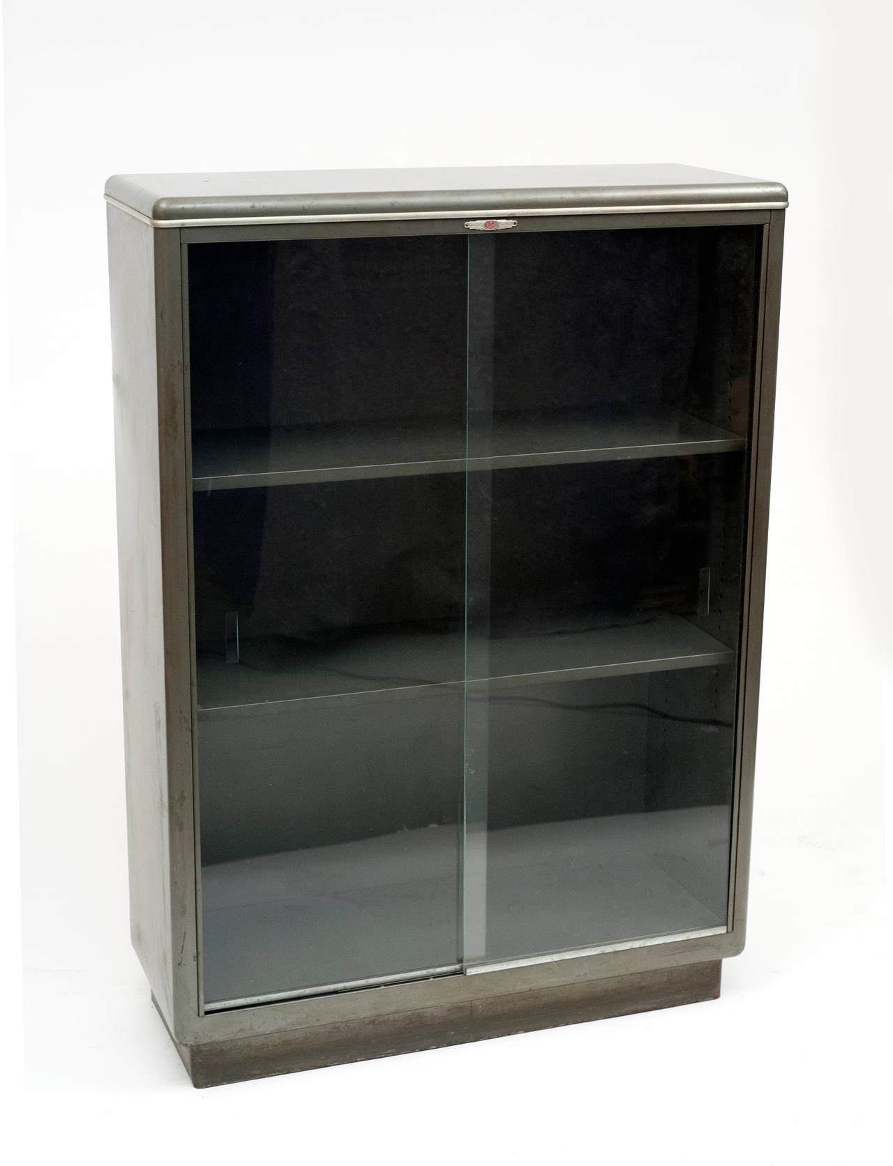 steel bookcase with doors