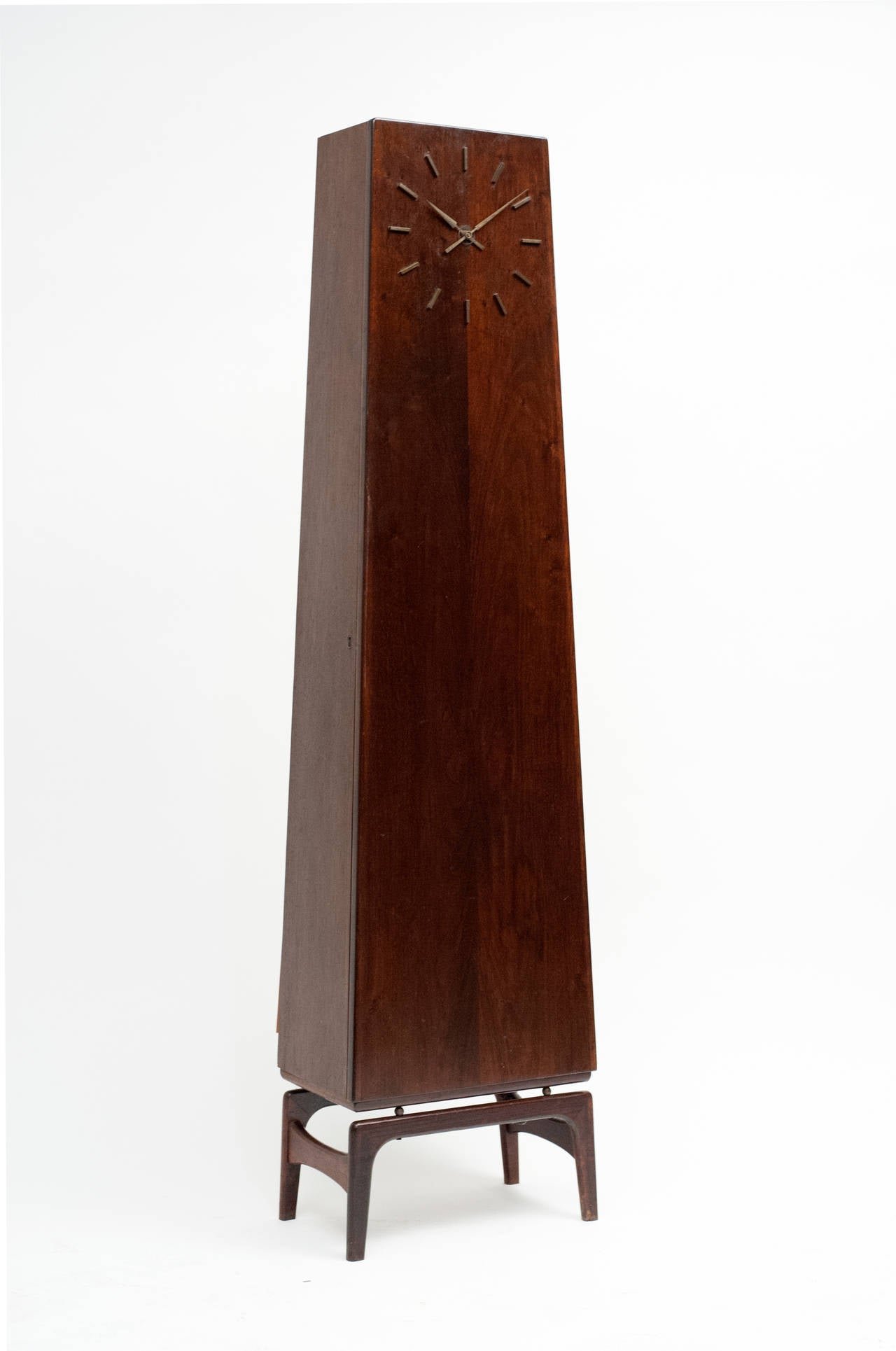 Danish Modern Rosewood Grandfather Clock with Hidden Bar at 1stDibs grandfather clock bar