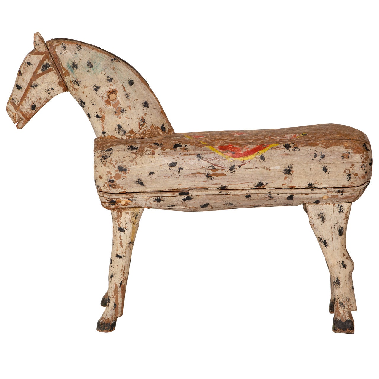 19th Century Swedish Painted Wooden Horse