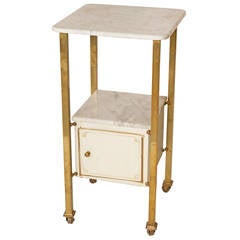 Brass and Marble End Tables