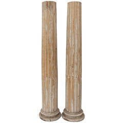 Pair of 18th Century Wooden Columns
