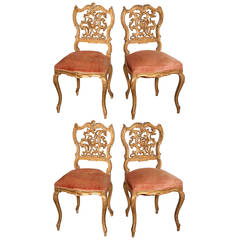 19th Century Venetian Gilded Chairs